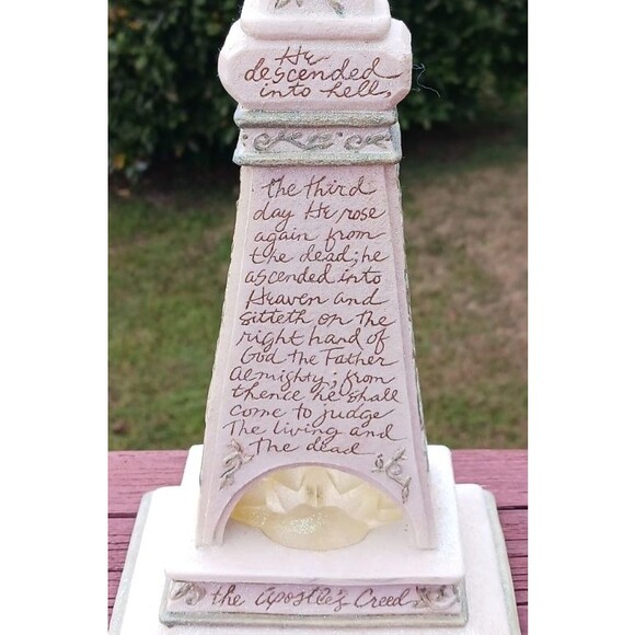VTG Enesco Foundations Cross Night Light Apostles Creed Prayer Strength Healing - Picture 4 of 7